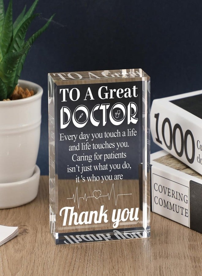 Gifzy Gifts for Doctor, Appreciation Gift for Doctors, Engraved Crystal Plaque Gifts for Best Doctors, Thank You Doctor Gift for Men Women Crystal Appreciation Plaque - Image 4